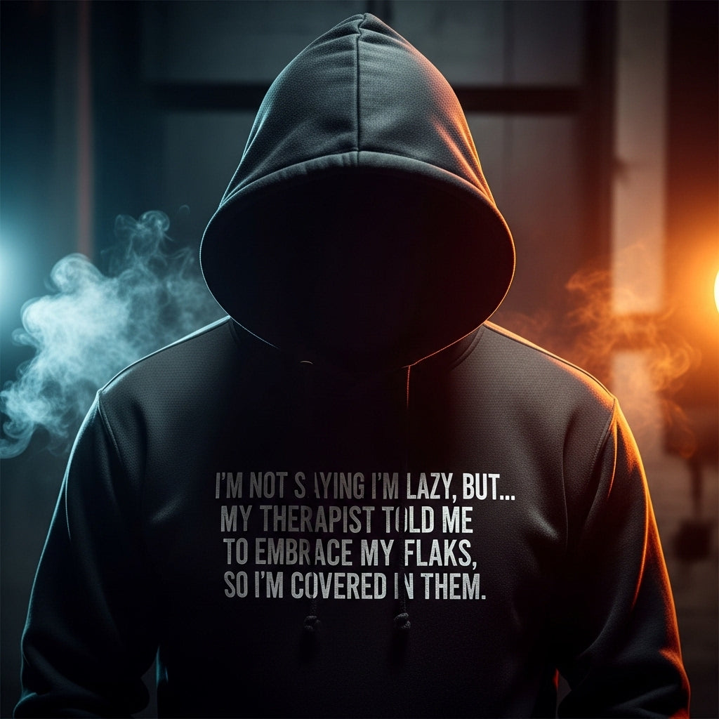 Sarcastic hoodies and funny sweatshirts with dark humor designs and bold quotes