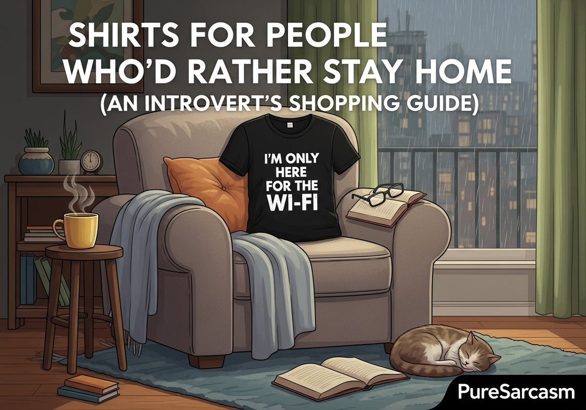 Introvert t-shirts and antisocial apparel for people who'd rather stay home
