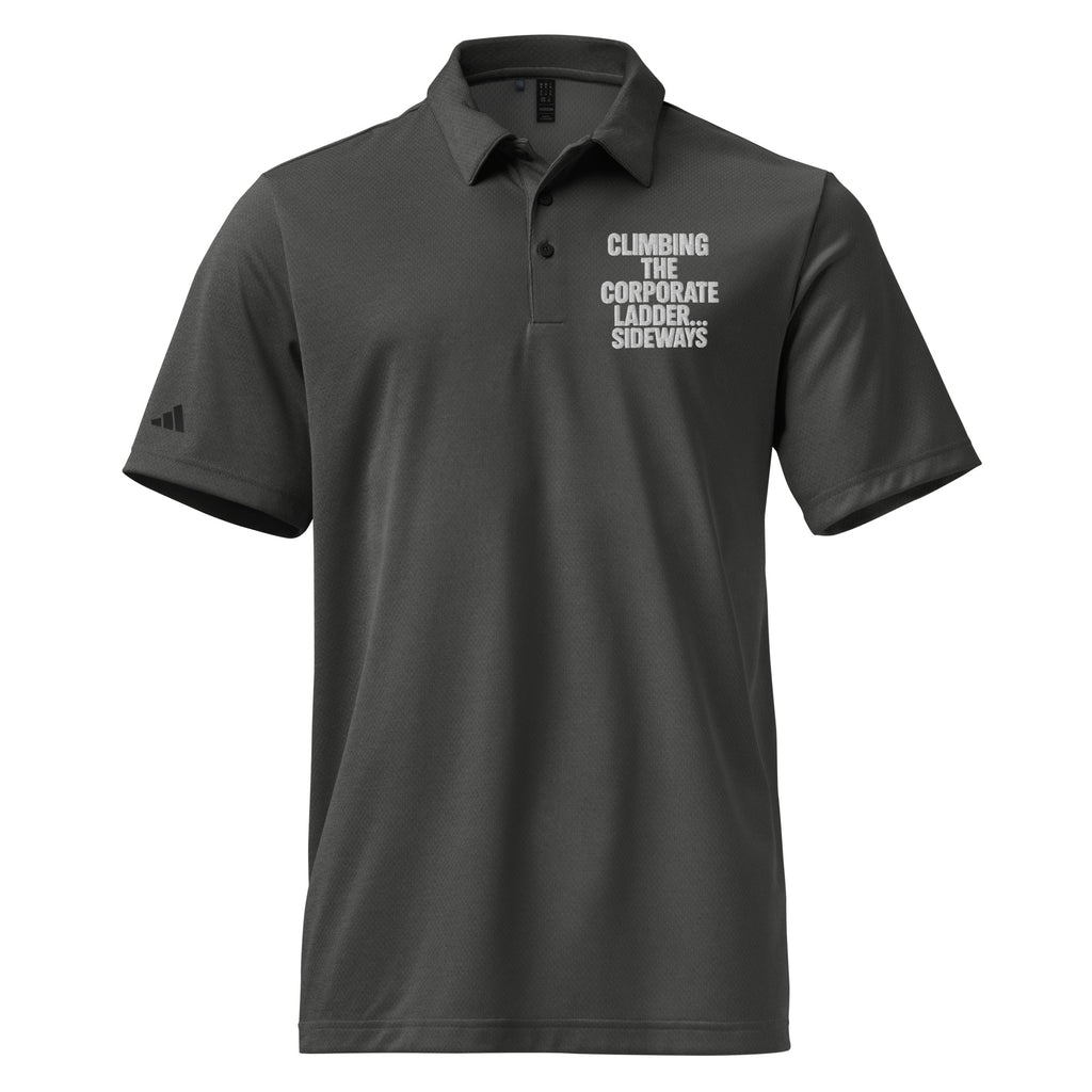 Climbing the Corporate Ladder... Sideways sarcastic t-shirt - black melange, front view