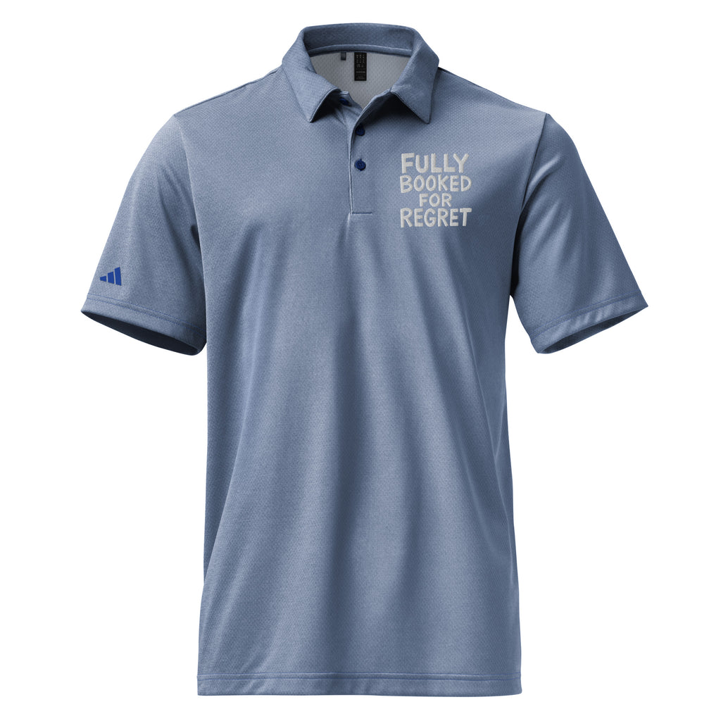 Fully Booked for Regret sarcastic tumbler - collegiate royal melange, front view