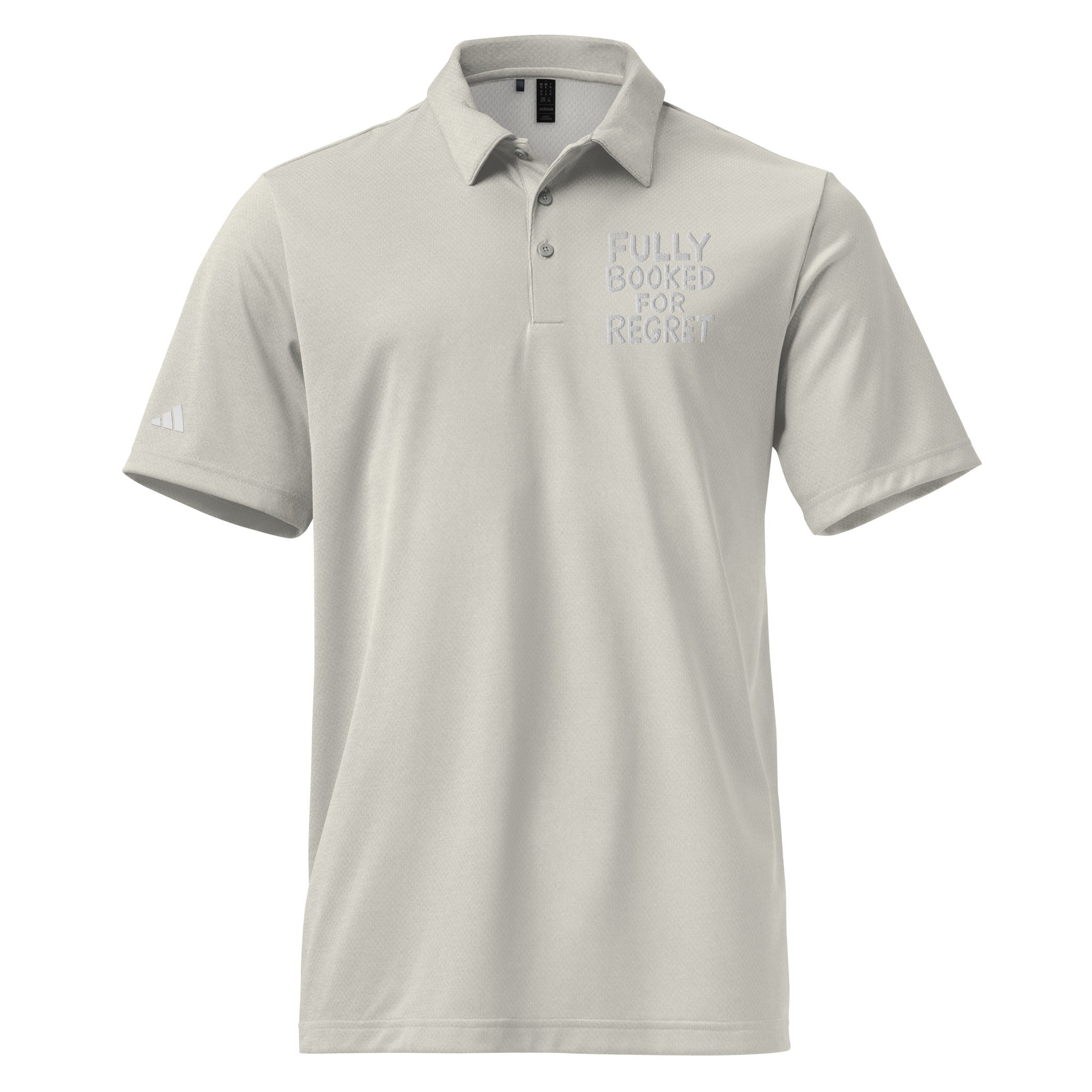 Fully Booked for Regret sarcastic tumbler - grey one heather, front view