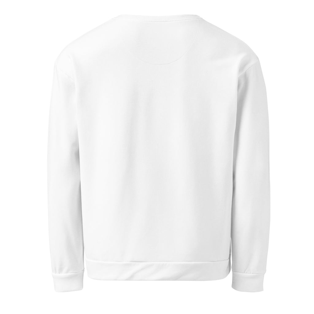 Parenting: Screaming Inside Since Birth sarcastic sweatshirt - unisex white, back view