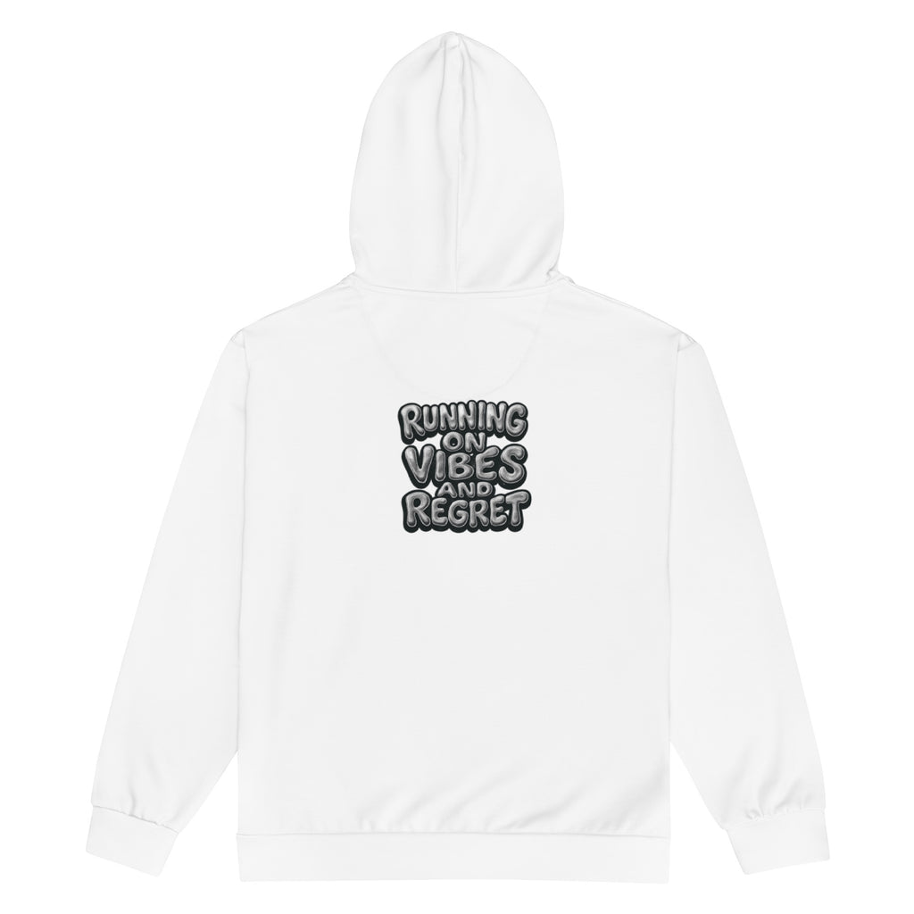 PureSarcasm sarcastic hoodie - zip white, back view