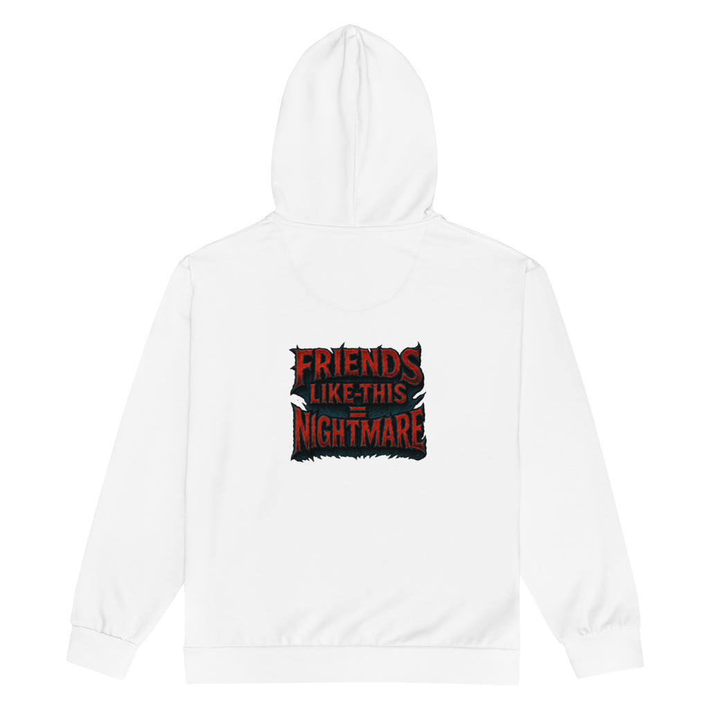 PureSarcasm sarcastic hoodie - zip white, back view
