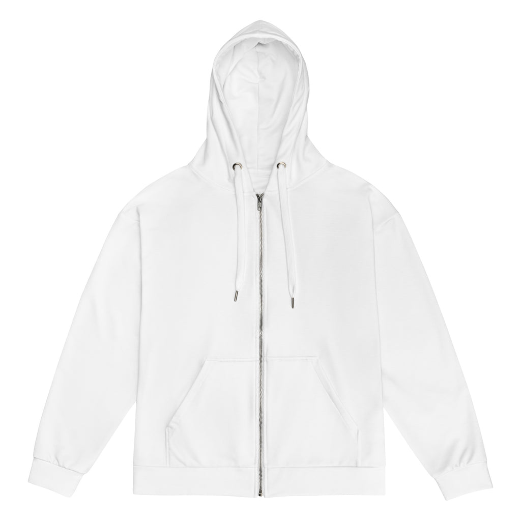 PureSarcasm sarcastic hoodie - zip white, front view