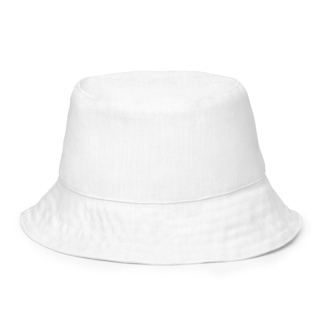 Born Tired, Die Scheduled - Sarcastic Hat in Bucket Hat White - Back View | Sarcastic Hat | PureSarcasm