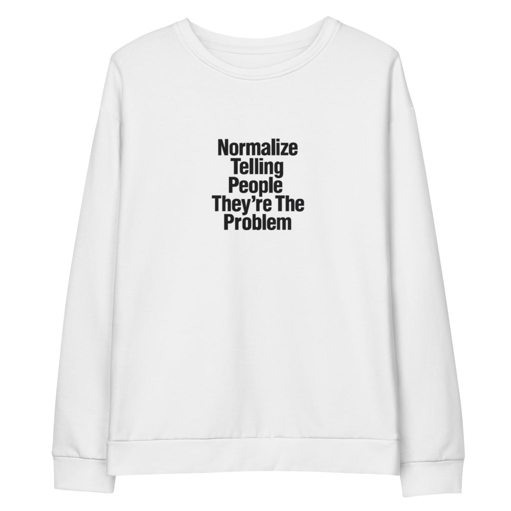 PureSarcasm sarcastic sweatshirt - cotton white, front view