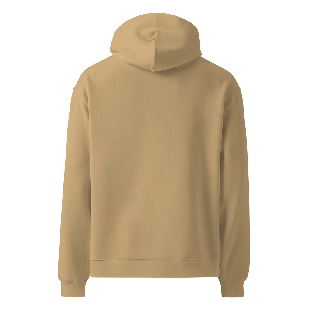 Another Day, Another Breakdown sarcastic hoodie - oversized sand, back view