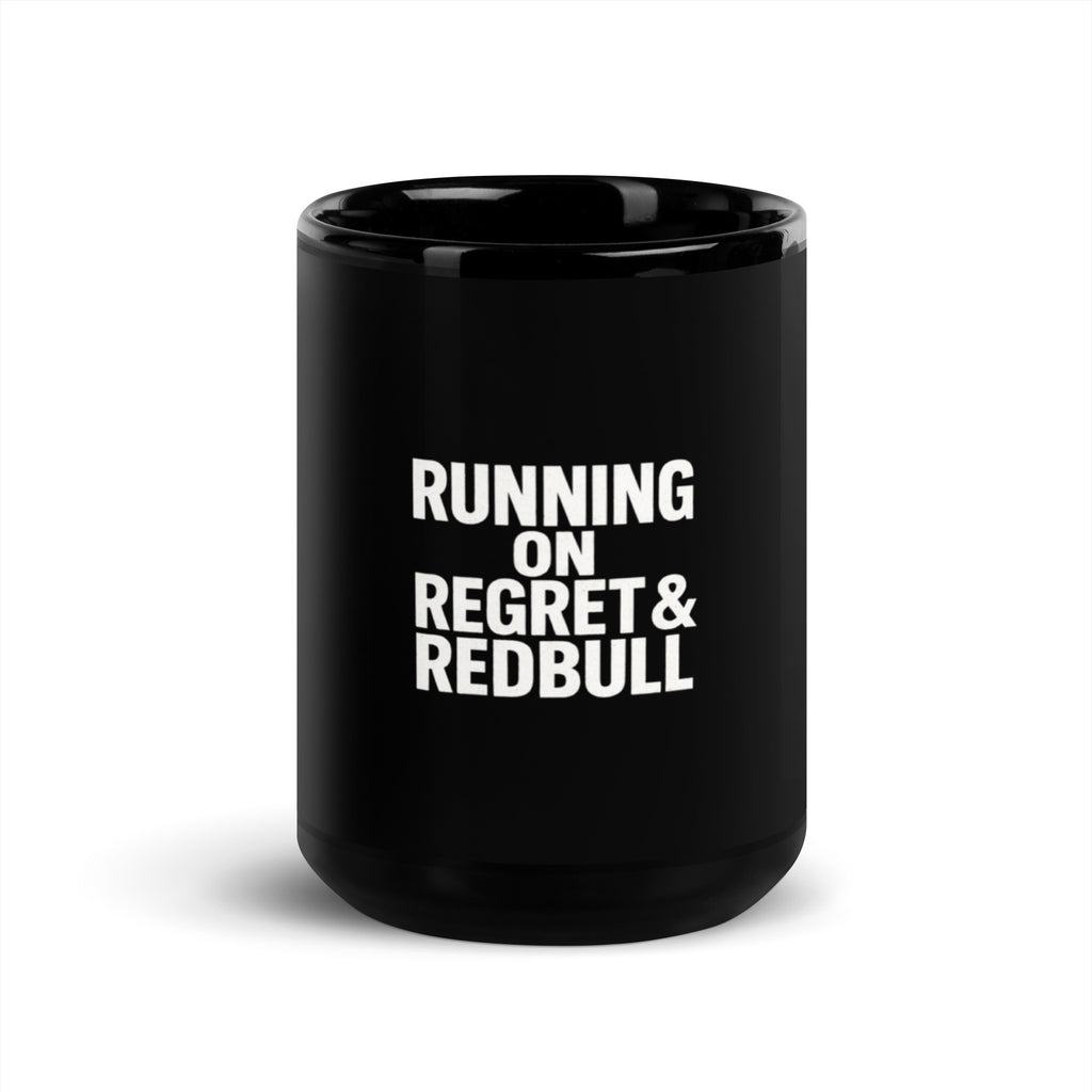 Running on Regret & Redbull sarcastic mug from PureSarcasm