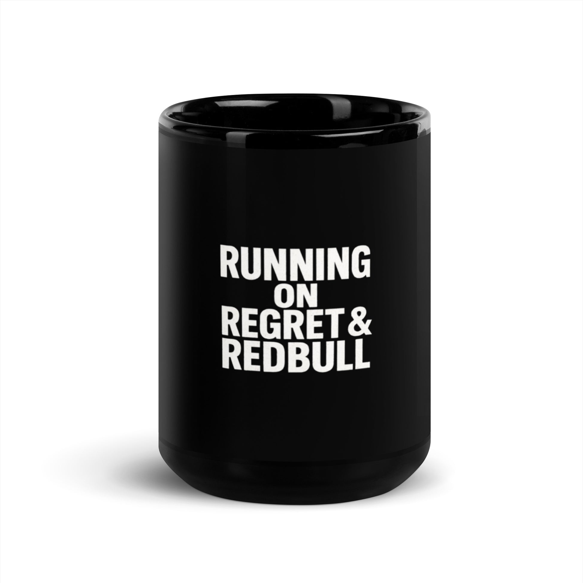 Running on Regret & Redbull - Sarcastic Mug | PureSarcasm in Oz - Front View | Sarcastic Mug | PureSarcasm