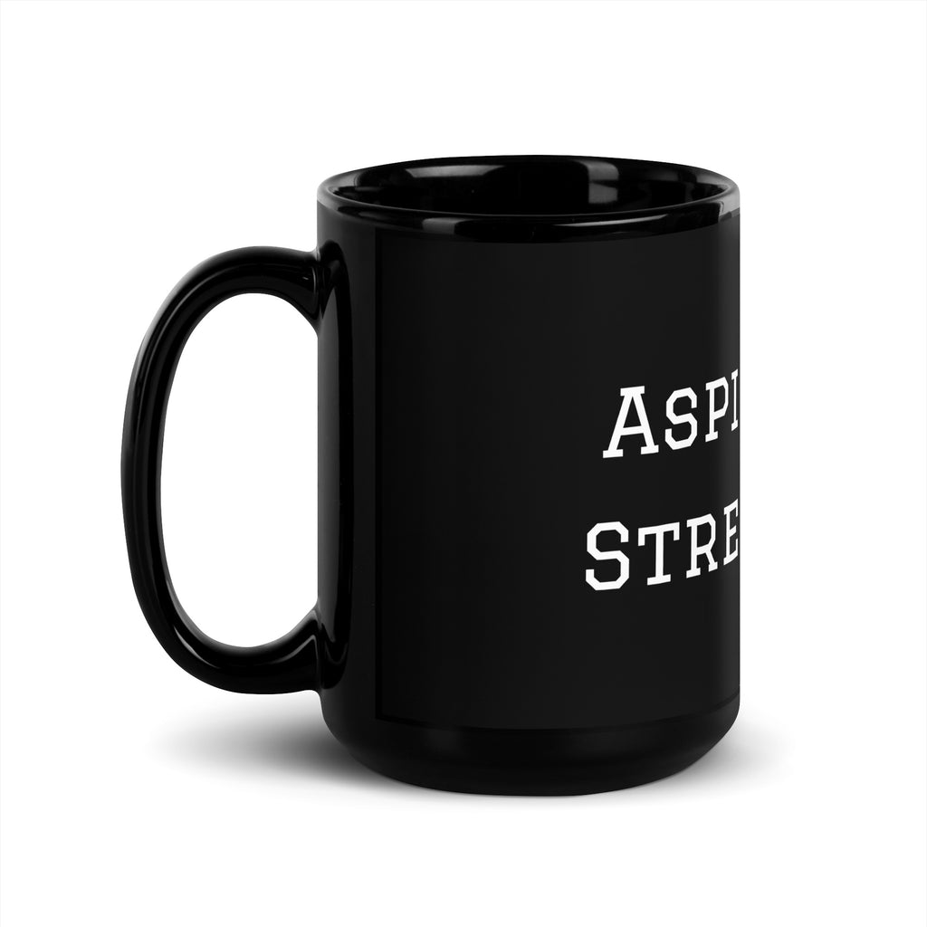 Aspire Less, Stress More - Sarcastic Mug in Oz Handle On - Left Side | Sarcastic Mug | PureSarcasm