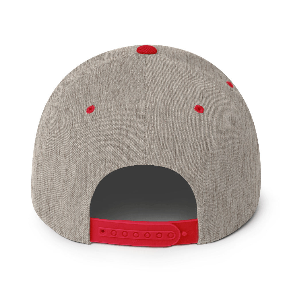 Surviving on Spite & Snacks - Sarcastic Hat in Heather Grey Red - Back View | Sarcastic Hat | PureSarcasm