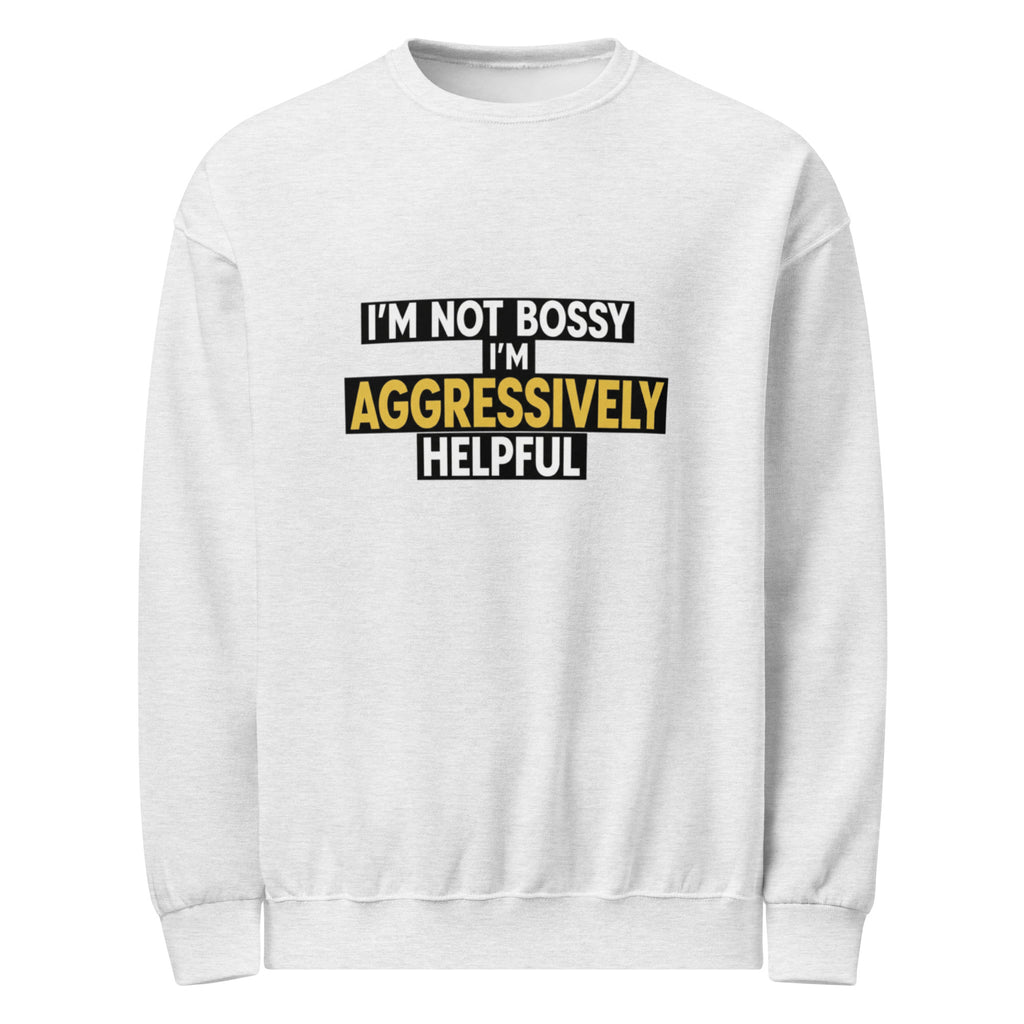 PureSarcasm sarcastic sweatshirt - neck ash, front view