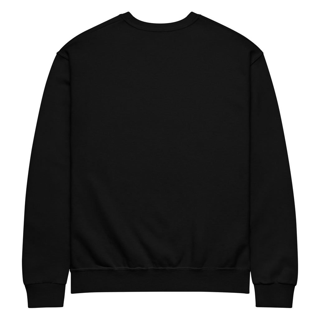 I Peak at Lunch sarcastic sweatshirt - neck black, back view