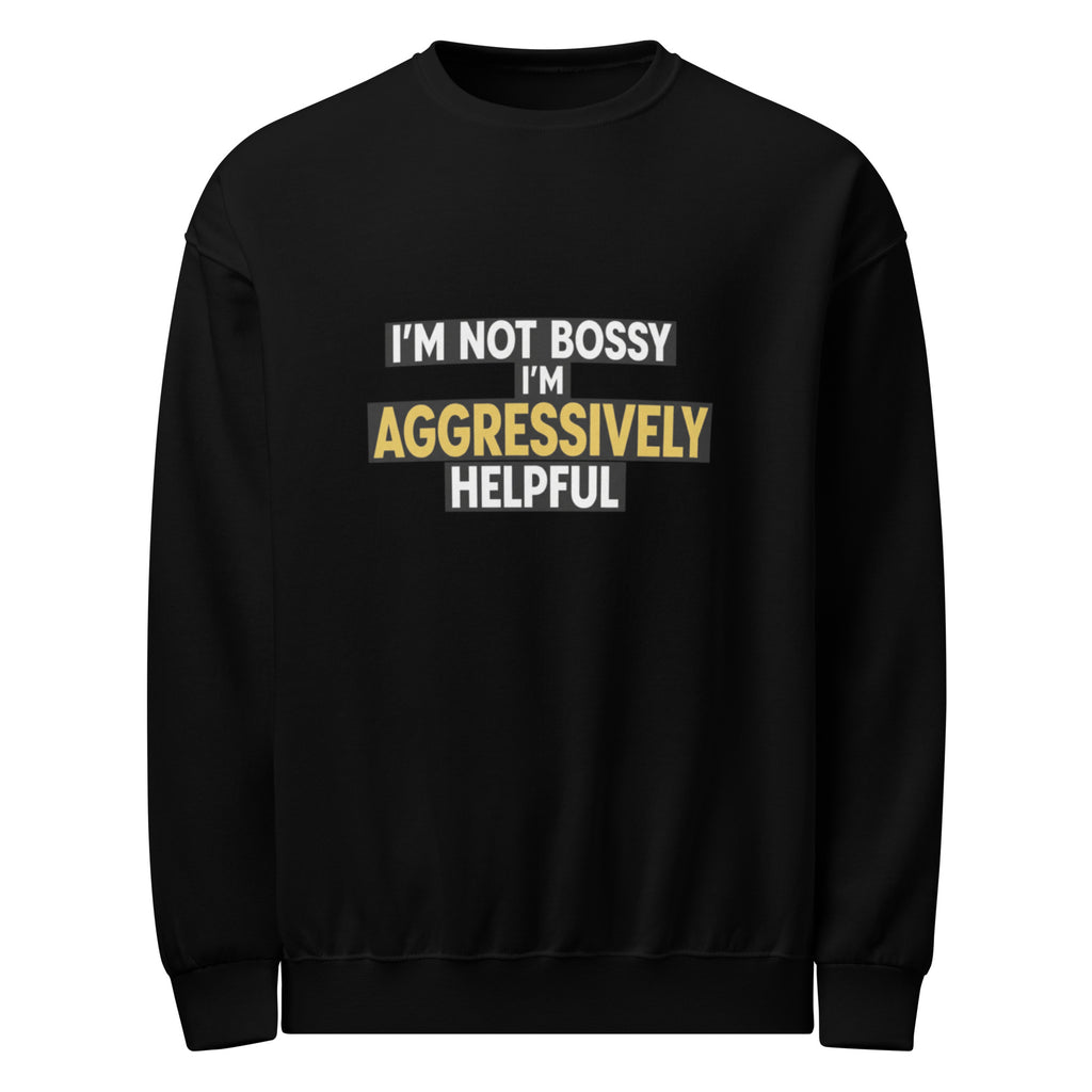 PureSarcasm sarcastic sweatshirt - neck black, front view