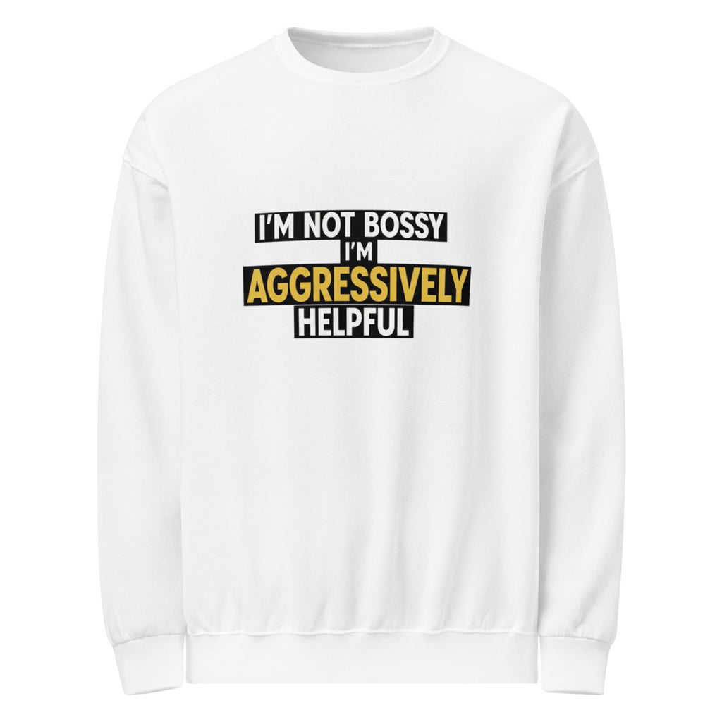 PureSarcasm sarcastic sweatshirt - neck white, front view