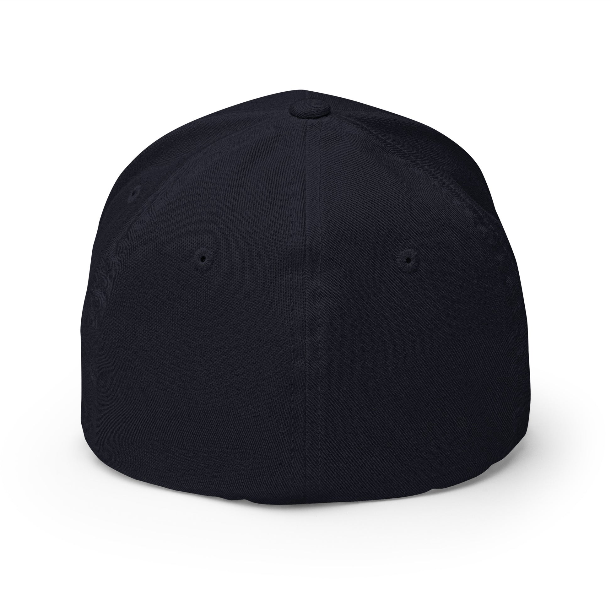 Too Tired To Resign - Sarcastic Hat in Cap Dark Navy - Back View | Sarcastic Hat | PureSarcasm