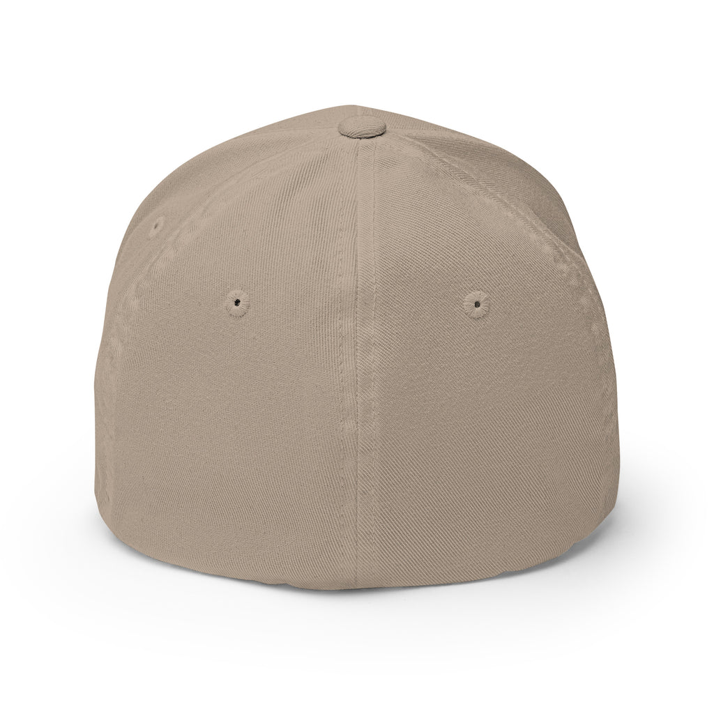 Too Tired To Resign - Sarcastic Hat in Structured Cap Khaki - Back View | Sarcastic Hat | PureSarcasm