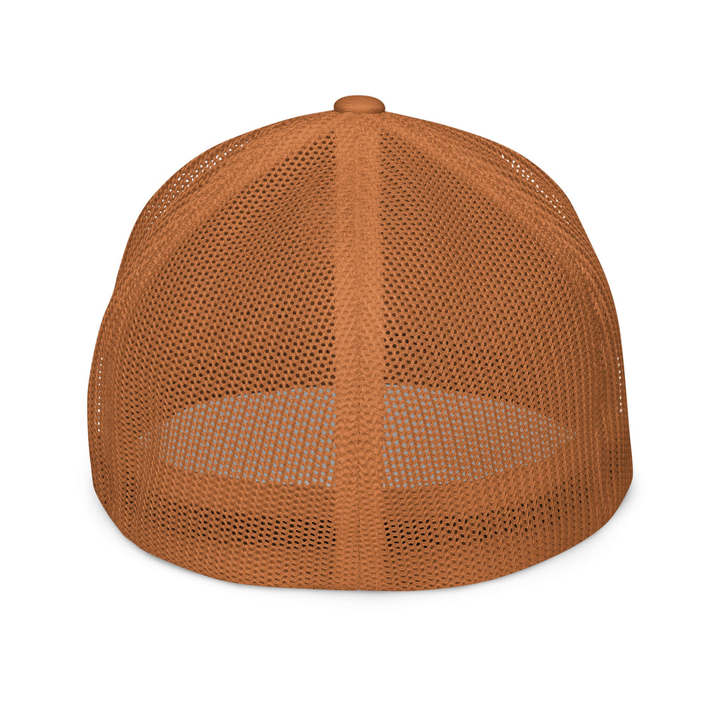 PureSarcasm sarcastic hat - trucker caramel, back view