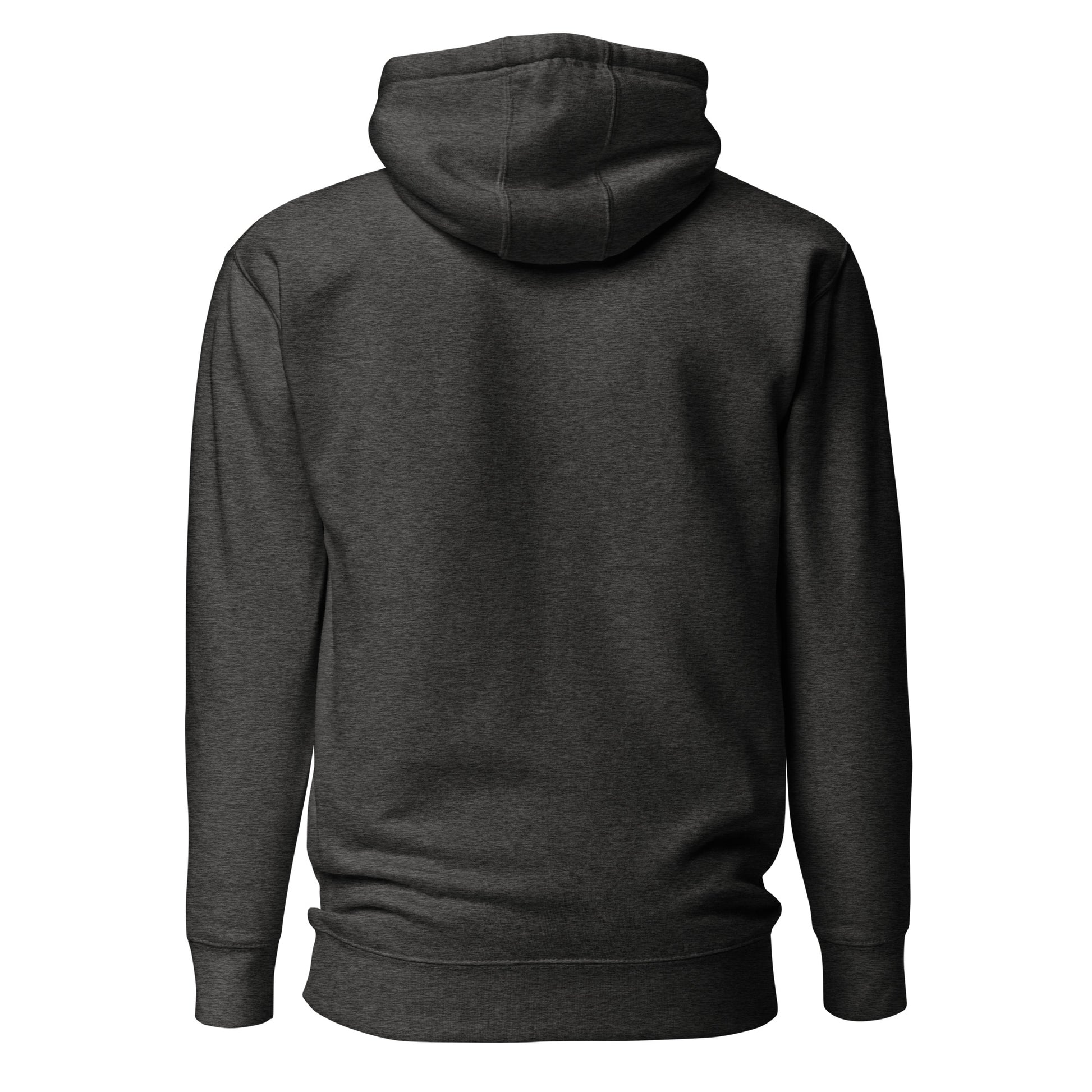 Great, Feelings Again - Sarcastic Hoodie | PureSarcasm in Hoodie Charcoal Heather - Back View | Sarcastic Hoodie | PureSarcasm