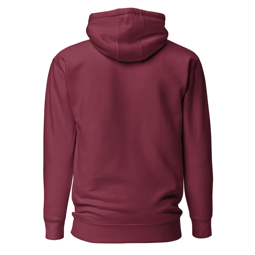 Great, Feelings Again - Sarcastic Hoodie | PureSarcasm in Pullover Hoodie Maroon - Back View | Sarcastic Hoodie | PureSarcasm