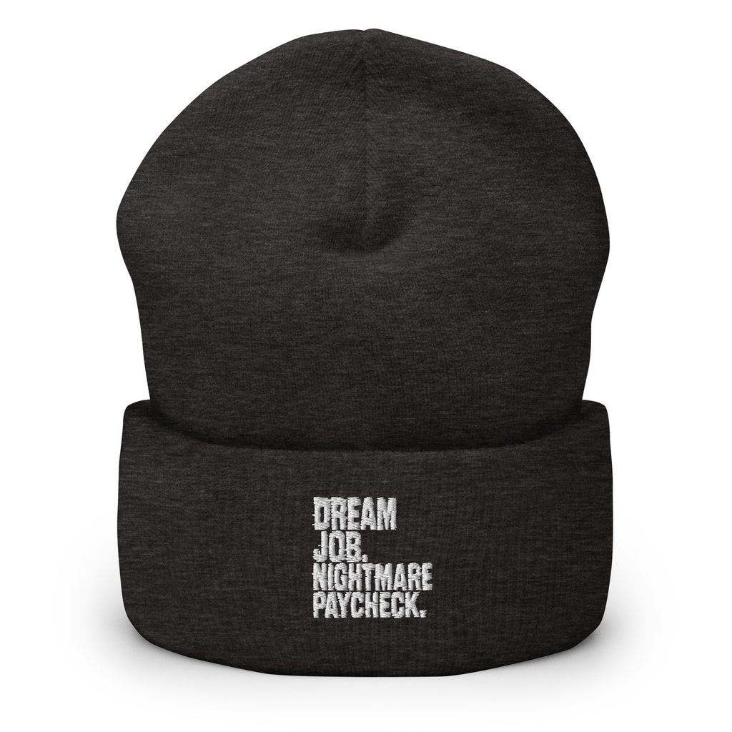 PureSarcasm sarcastic beanie - dark grey, front view