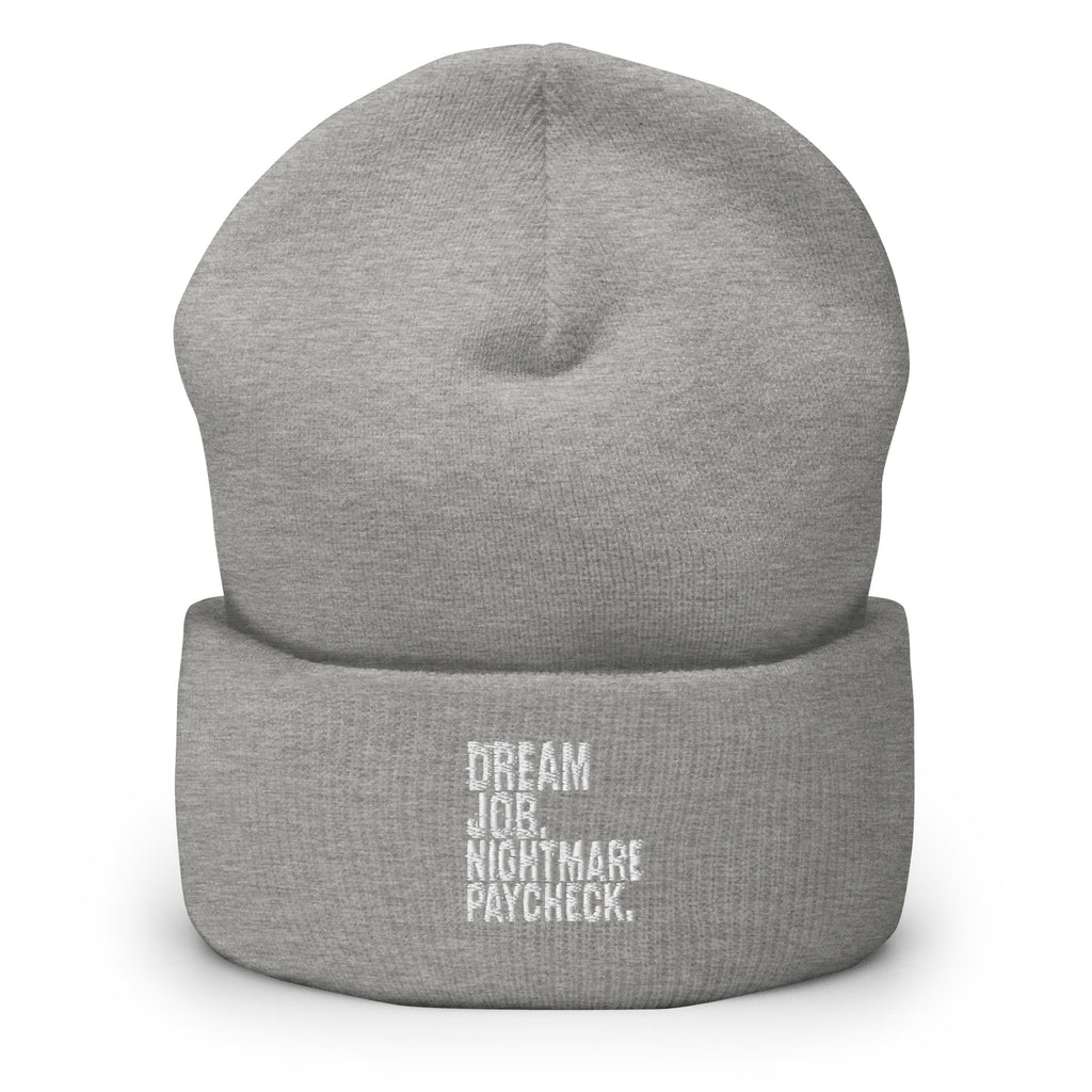 PureSarcasm sarcastic beanie - heather grey, front view