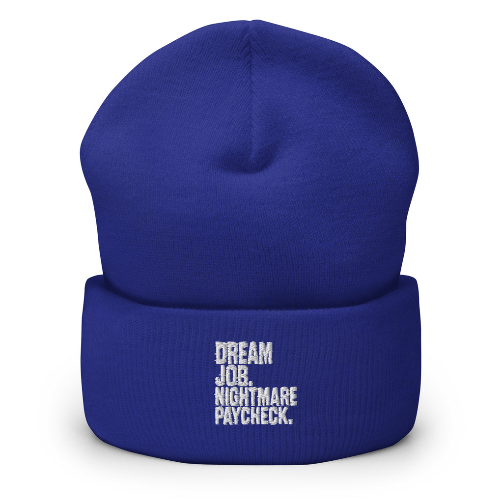 PureSarcasm sarcastic beanie - royal, front view