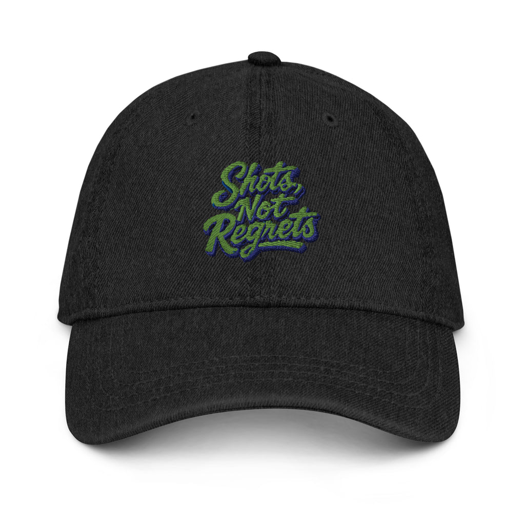 Shots, Not Regrets - Sarcastic Hats | PureSarcasm in Hat Black - Front View | Sarcastic Hats | PureSarcasm