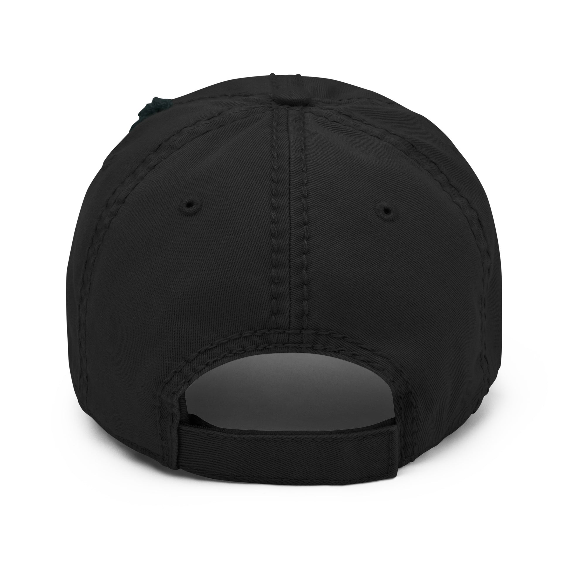 Inherited Trauma, Returned With Interest - Sarcastic Hat | PureSarcasm in Dad Hat Black - Back View | Sarcastic Hat | PureSarcasm