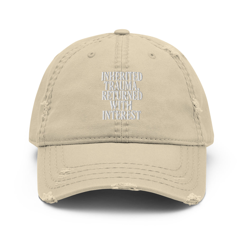 PureSarcasm sarcastic hat - dad khaki, front view