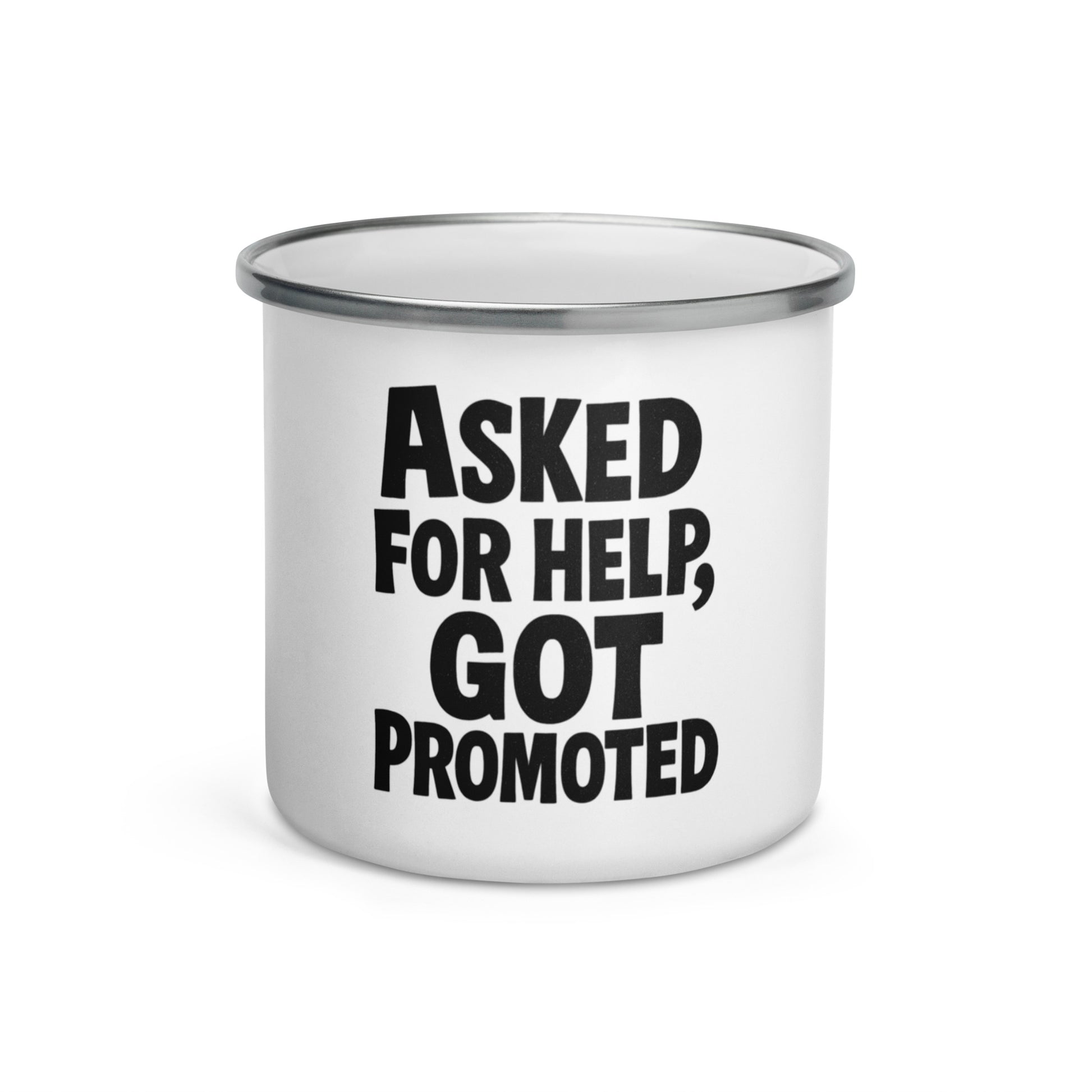 Asked For Help, Got Promoted - Sarcastic Mug in Oz - Front View | Sarcastic Mug | PureSarcasm