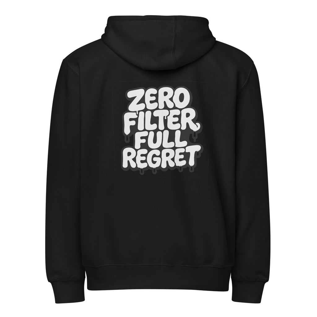 PureSarcasm sarcastic hoodie - zip black, back view