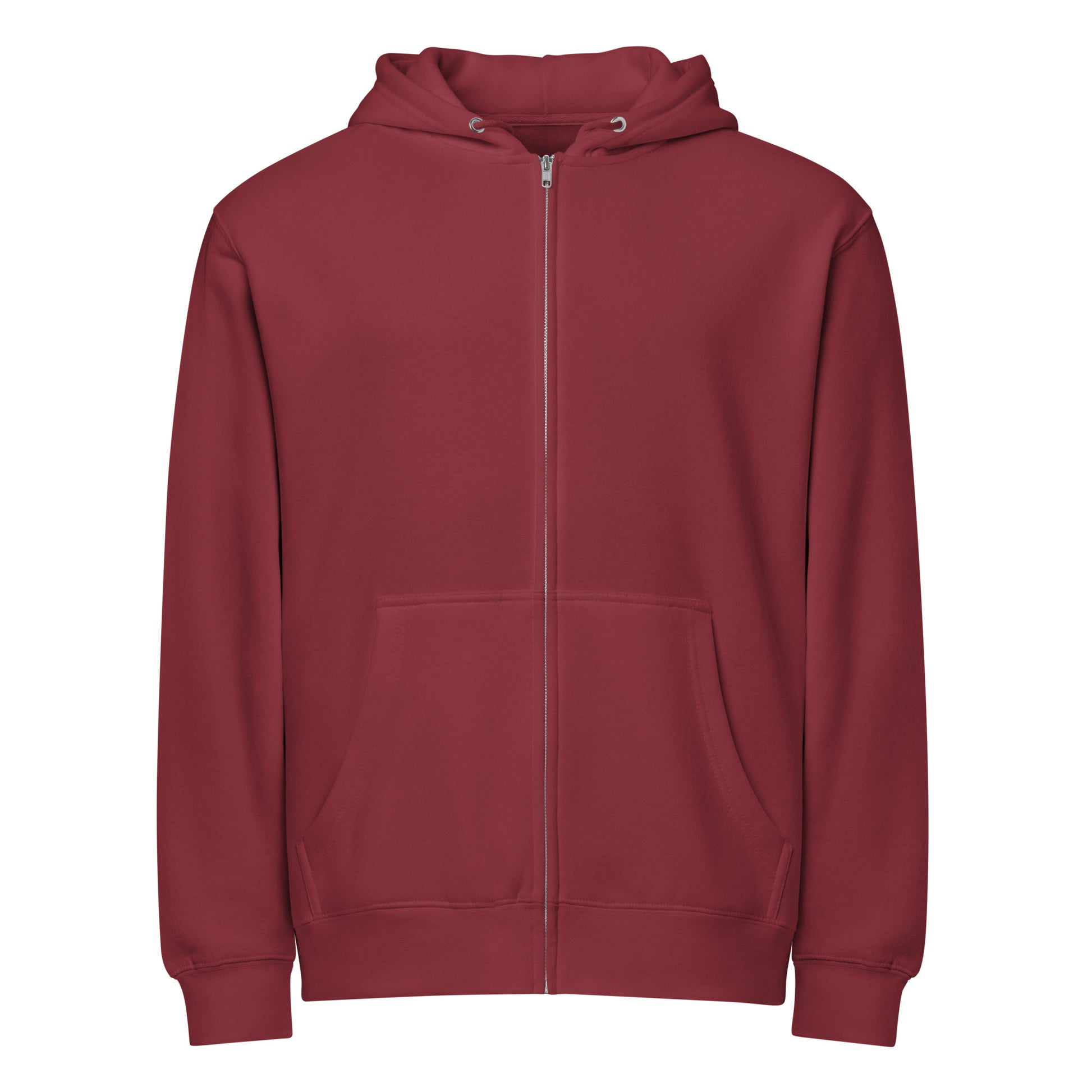 Hard Pass on Everything sarcastic hoodie - zip burgundy, front view