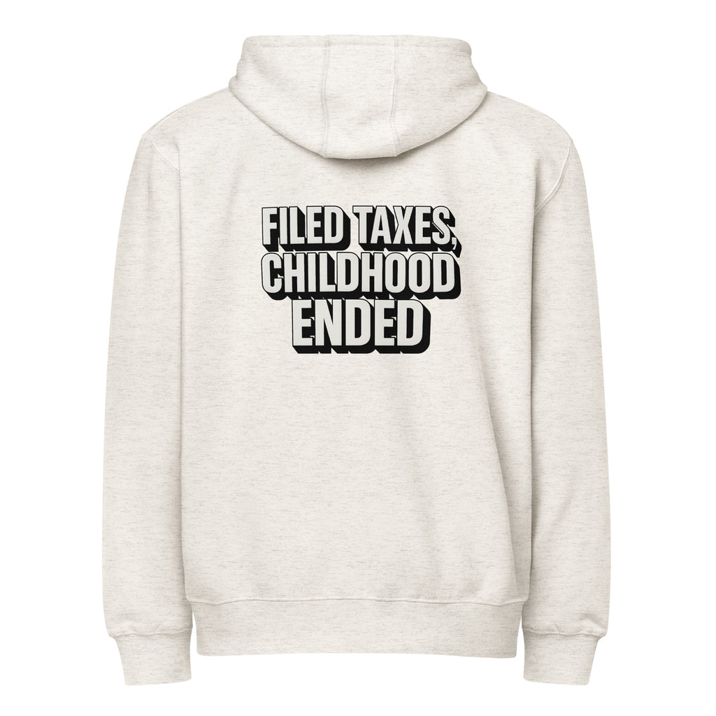 PureSarcasm sarcastic hoodie - oatmeal heather, back view