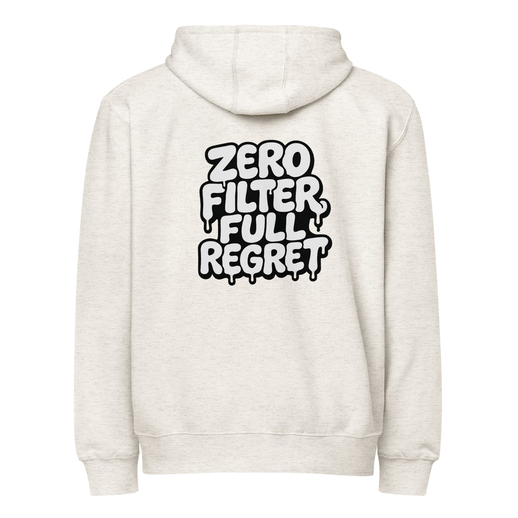 PureSarcasm sarcastic hoodie - oatmeal heather, back view