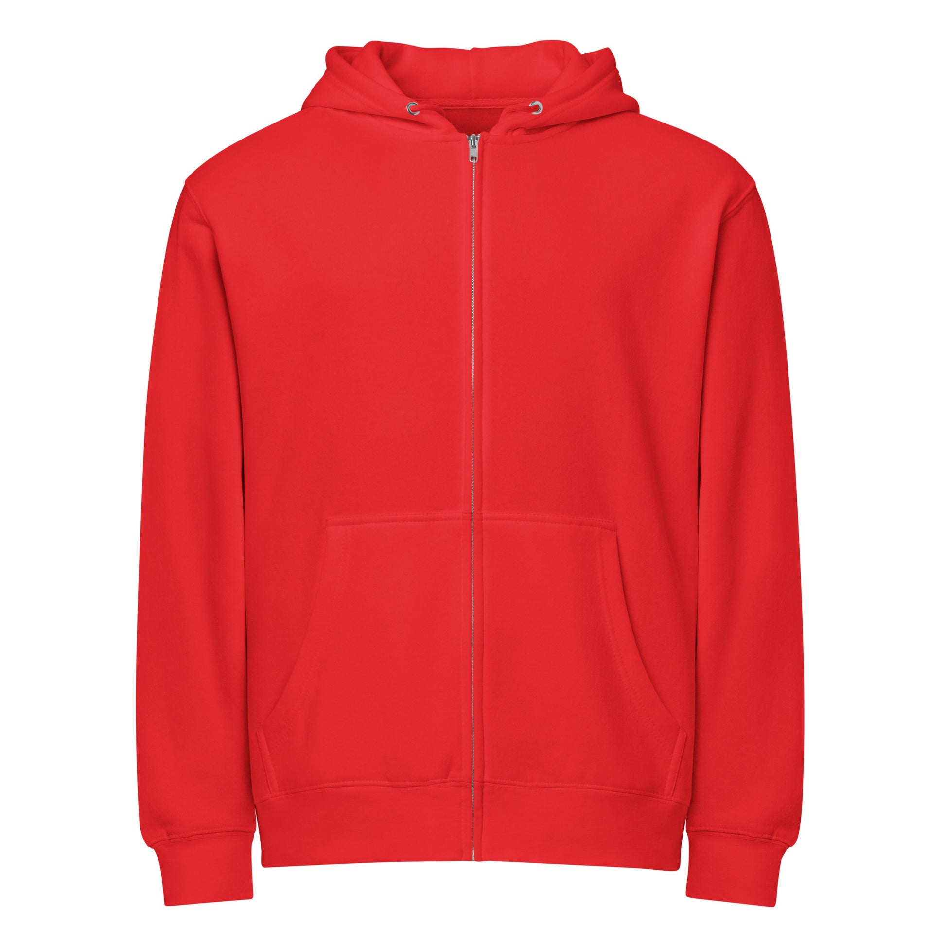 Hard Pass on Everything sarcastic hoodie - zip red, front view