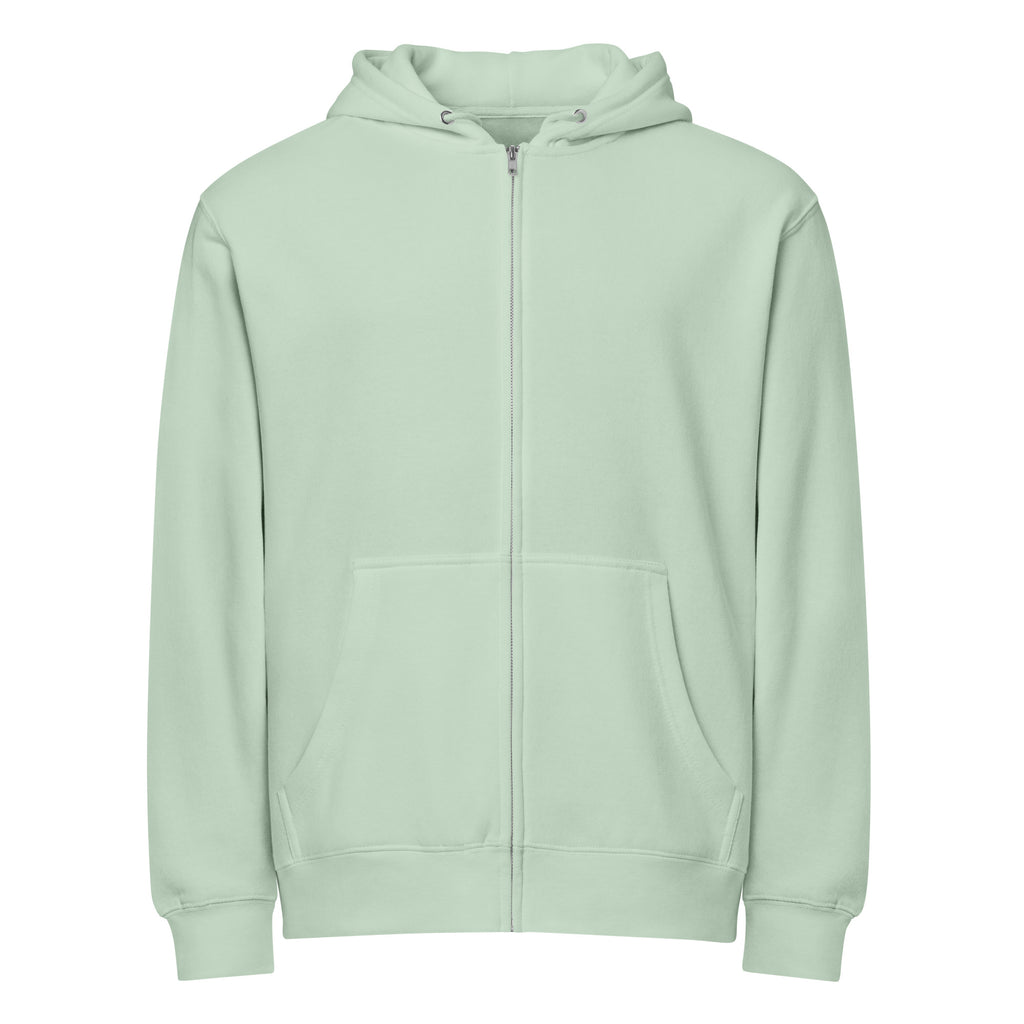 Hard Pass on Everything sarcastic hoodie - zip seafoam, front view