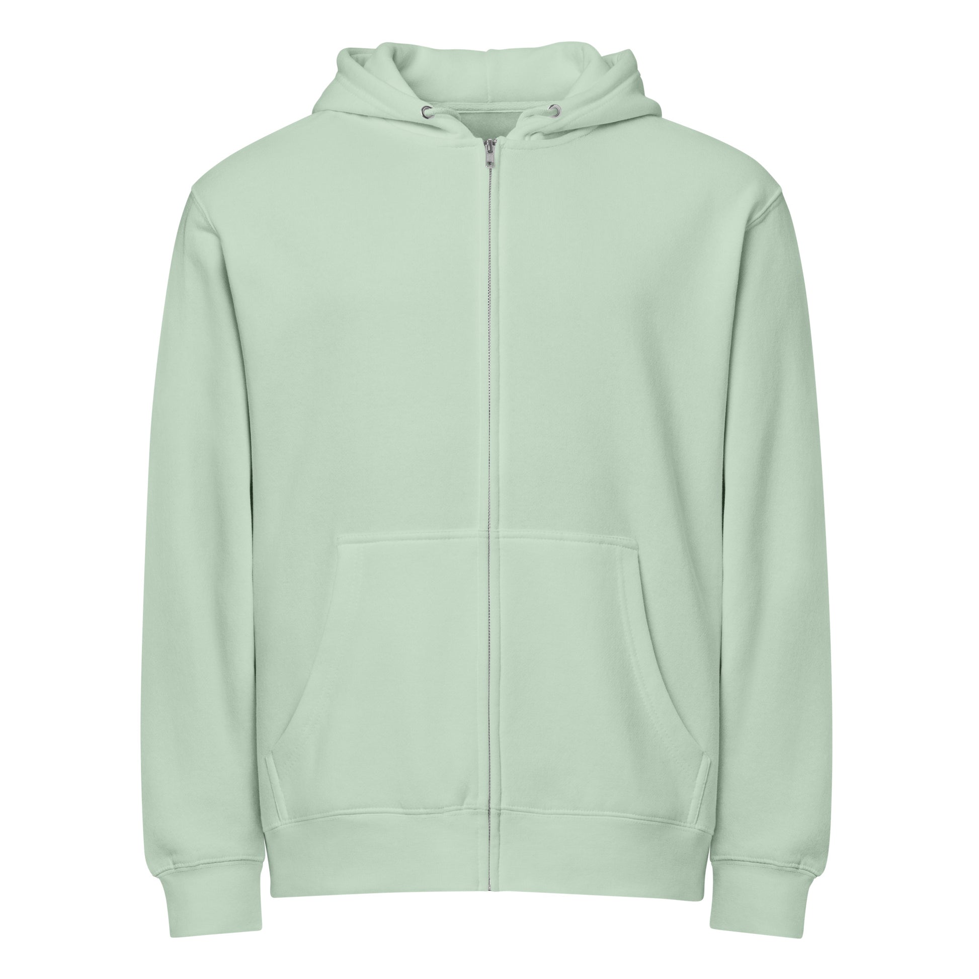 Hard Pass on Everything sarcastic hoodie - zip seafoam, front view