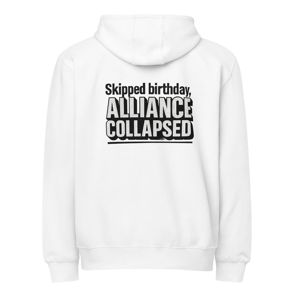 PureSarcasm sarcastic hoodie - zip white, back view
