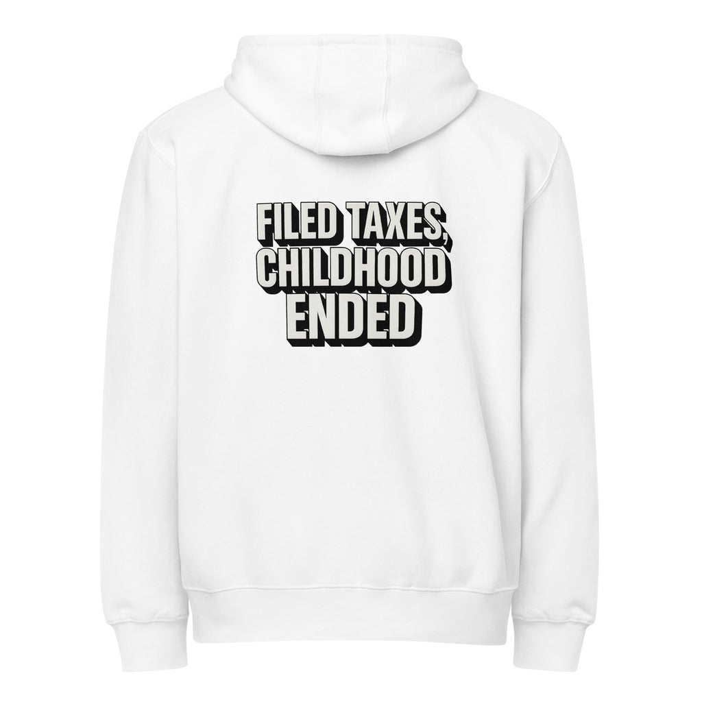 PureSarcasm sarcastic hoodie - zip white, back view