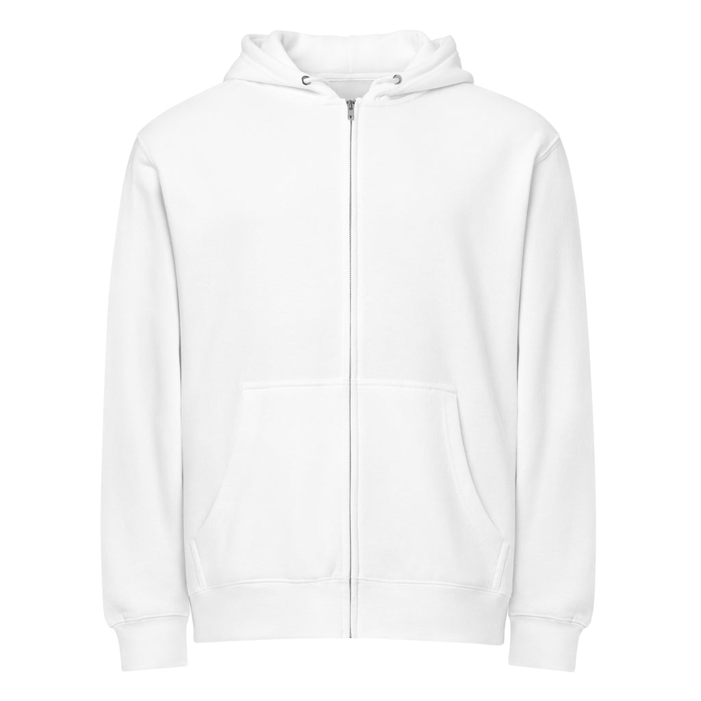 PureSarcasm sarcastic hoodie - zip white, front view