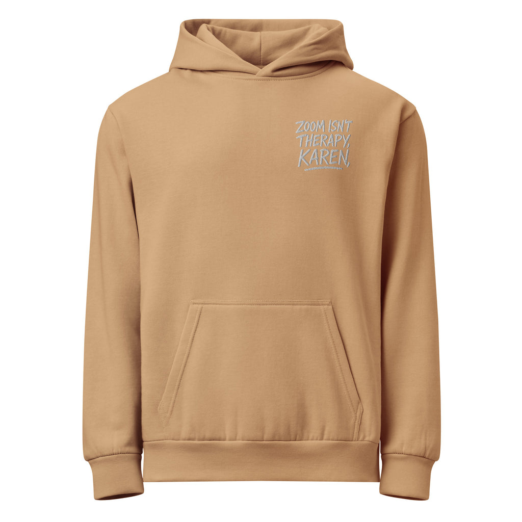 PureSarcasm sarcastic hoodie - dyed pigment burro, front view