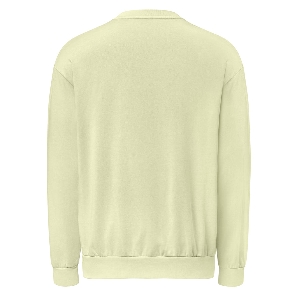 Winning at Life (Technically Alive) sarcastic sweatshirt - pistachio, back view