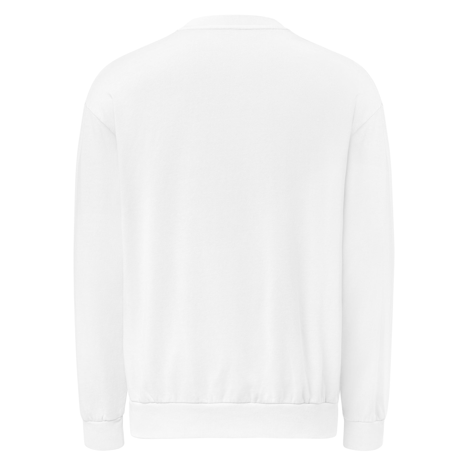 Winning at Life (Technically Alive) sarcastic sweatshirt - white, back view