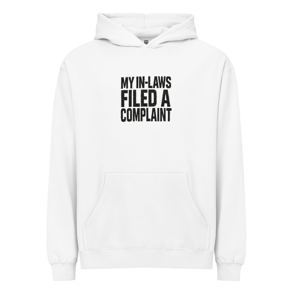 PureSarcasm sarcastic hoodie - white, front view