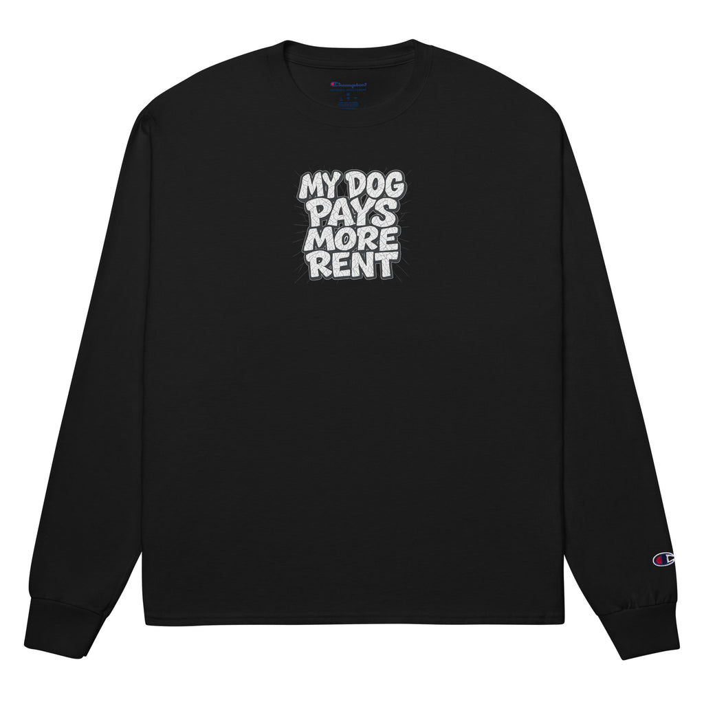 PureSarcasm sarcastic long sleeve shirt - black, front view