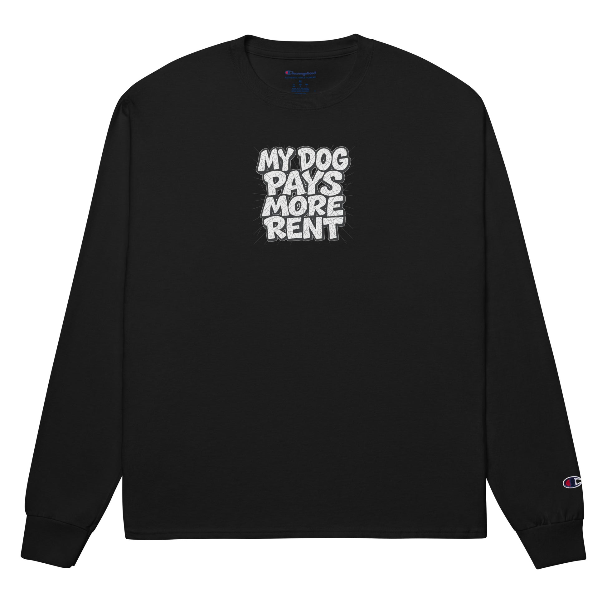 PureSarcasm sarcastic long sleeve shirt - black, front view