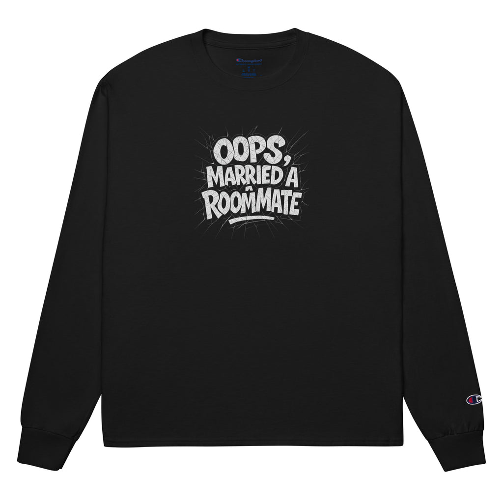 PureSarcasm sarcastic long sleeve shirt - black, front view