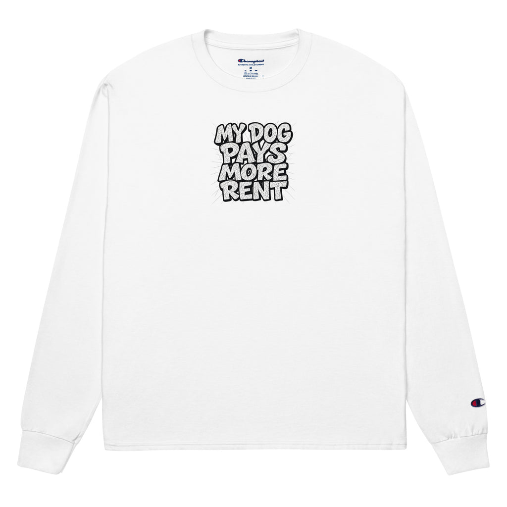 PureSarcasm sarcastic long sleeve shirt - white, front view